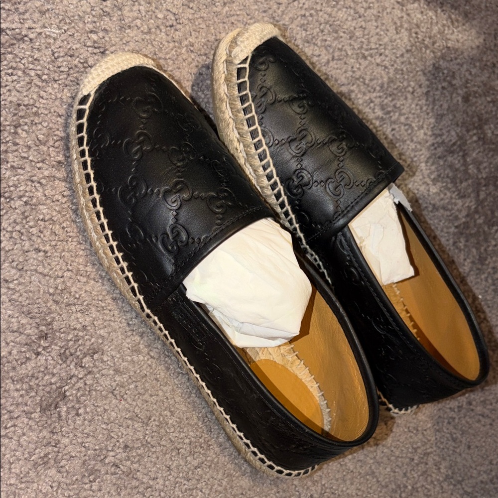 Black Espadrille Loafers